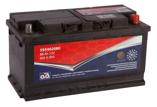 12V, 95Ah, AD Baltic akumulators